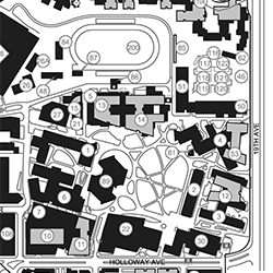 Master Plan Map of SFSU black and white 2020-21